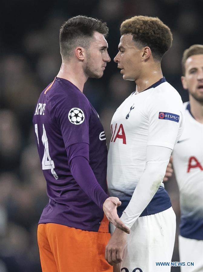 (SP)BRITAIN-LONDON-FOOTBALL-CHAMPIONS LEAGUE-QUARTERFINAL-TOT HOTSPUR VS MAN CITY