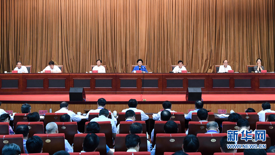 6月25日，全國民族團結(jié)進步創(chuàng)建經(jīng)驗交流現(xiàn)場會在內(nèi)蒙古興安盟召開，中共中央政治局委員、國務(wù)院副總理劉延?xùn)|出席會議并講話。 新華社記者 陳曄華 攝