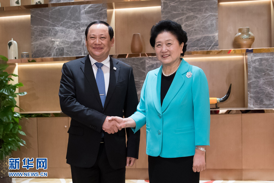 7月28日，國務(wù)院副總理劉延?xùn)|在貴陽會見來華出席第十屆中國－東盟教育交流周的老撾副總理宋賽。 新華社記者劉續(xù)攝