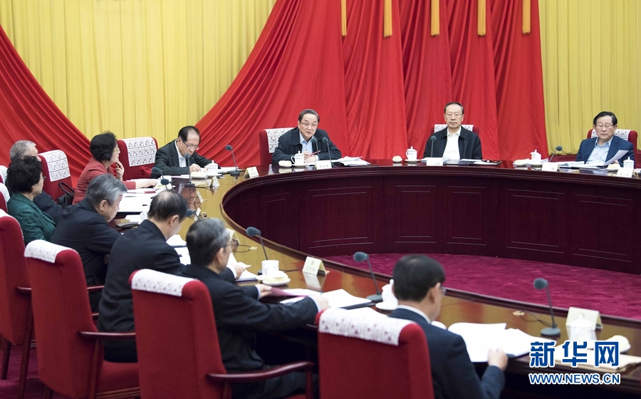 12月22日，全國政協(xié)主席俞正聲在北京主持召開政協(xié)第十二屆全國委員會第六十八次主席會議。 新華社記者 李濤 攝