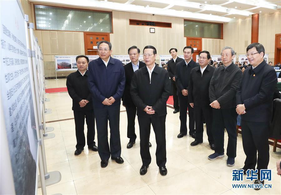 1月9日至10日，國務(wù)院副總理張高麗在安徽調(diào)研推動長江經(jīng)濟帶發(fā)展工作。這是1月10日，張高麗主持召開推動長江經(jīng)濟帶發(fā)展工作會議前聽取介紹。新華社記者 龐興雷 攝