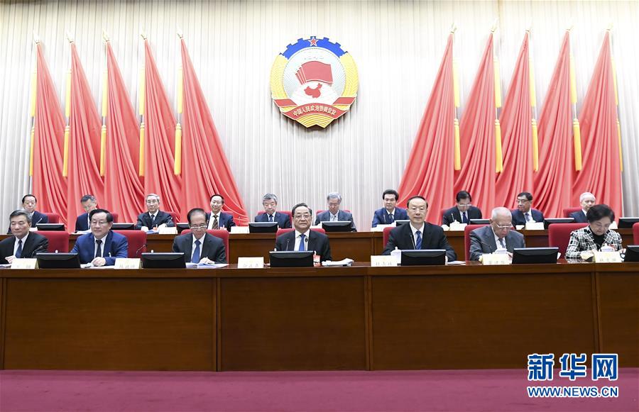 1月22日，政協(xié)第十二屆全國委員會(huì)常務(wù)委員會(huì)第二十四次會(huì)議在北京開幕。全國政協(xié)主席俞正聲出席開幕會(huì)。 新華社記者 燕雁 攝