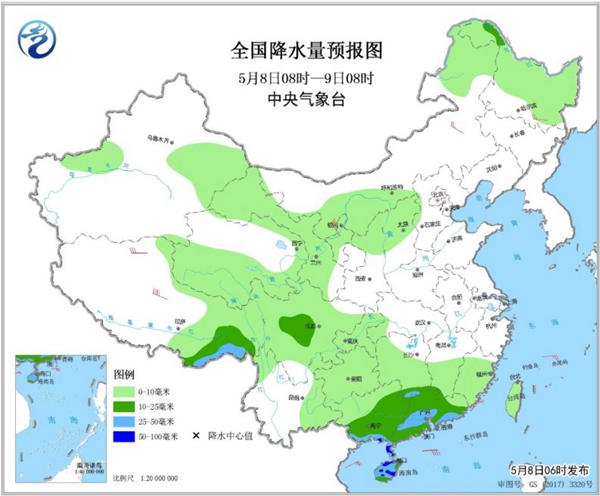 冷空氣要撤啦！今日全國降水整體弱 華南仍有強(qiáng)對(duì)流