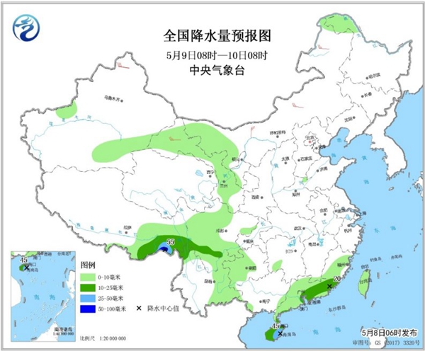 冷空氣要撤啦！今日全國降水整體弱 華南仍有強(qiáng)對(duì)流