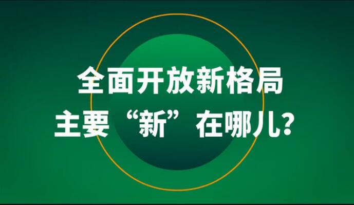 全面開放新格局主要“新”在哪兒？