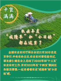 干貨滿滿！農業(yè)年度“成績單”和“小目標”都在這里了