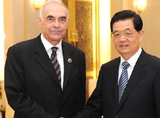 胡錦濤會見埃及總統(tǒng)特使、外長阿姆魯