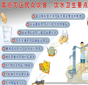 震后災(zāi)區(qū)民眾飲食、飲水衛(wèi)生要點(diǎn)
