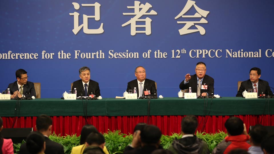 解振華、秦大河、吳曉青、胡存智、白巖松答記者問
