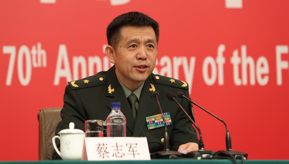 閱兵領(lǐng)導(dǎo)小組辦公室副主任、中央軍委聯(lián)合參謀部作戰(zhàn)局副局長(zhǎng)蔡志軍