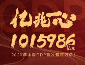 億兆一心！2020年中國GDP首次超百萬億！