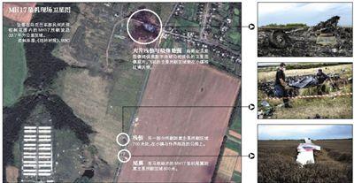 馬航MH17客機殘骸照片顯示，其機身上有許多細小孔洞。多名專家分析稱，這些孔洞或是飛機被導彈爆炸后飛散的彈片擊中所致。