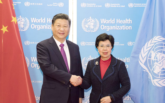 習(xí)近平訪(fǎng)問(wèn)世界衛(wèi)生組織并會(huì)見(jiàn)陳馮富珍總干事
