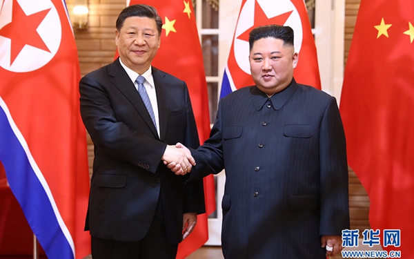 習(xí)近平同朝鮮勞動(dòng)黨委員長(zhǎng)、國(guó)務(wù)委員會(huì)委員長(zhǎng)金正恩舉行會(huì)談
